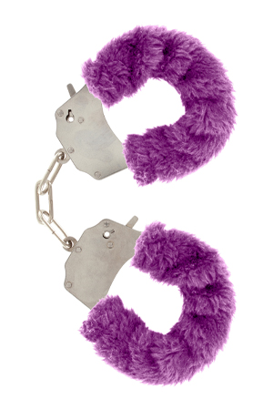 Manette con Bracciali in Peluche Viola