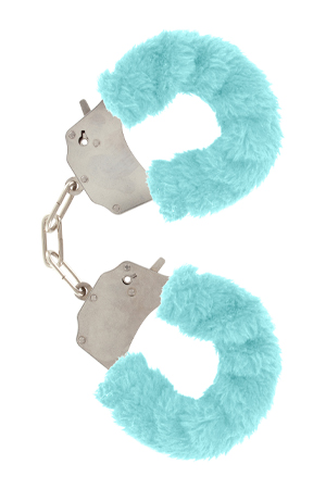 Manette con Bracciali in Peluche Azzurro