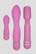 KIt Vibratori Diamond Triple Pleasure Pack 3 Pezzi Rosa