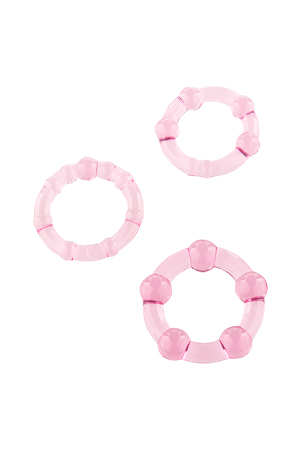 Anello Fallico Kit Stay Hard Rosa 3 Pz