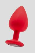 Plug Anale Extra Large Diamond Rosso 9cm