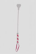 Frustino Rigido Heart Tipped Crop Bianco e Rosa 65cm